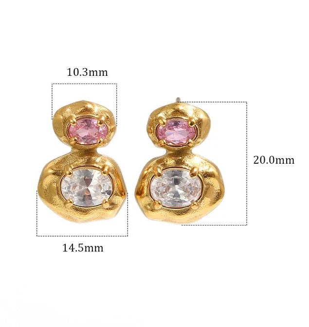 Blush Rosalie Dual Studs