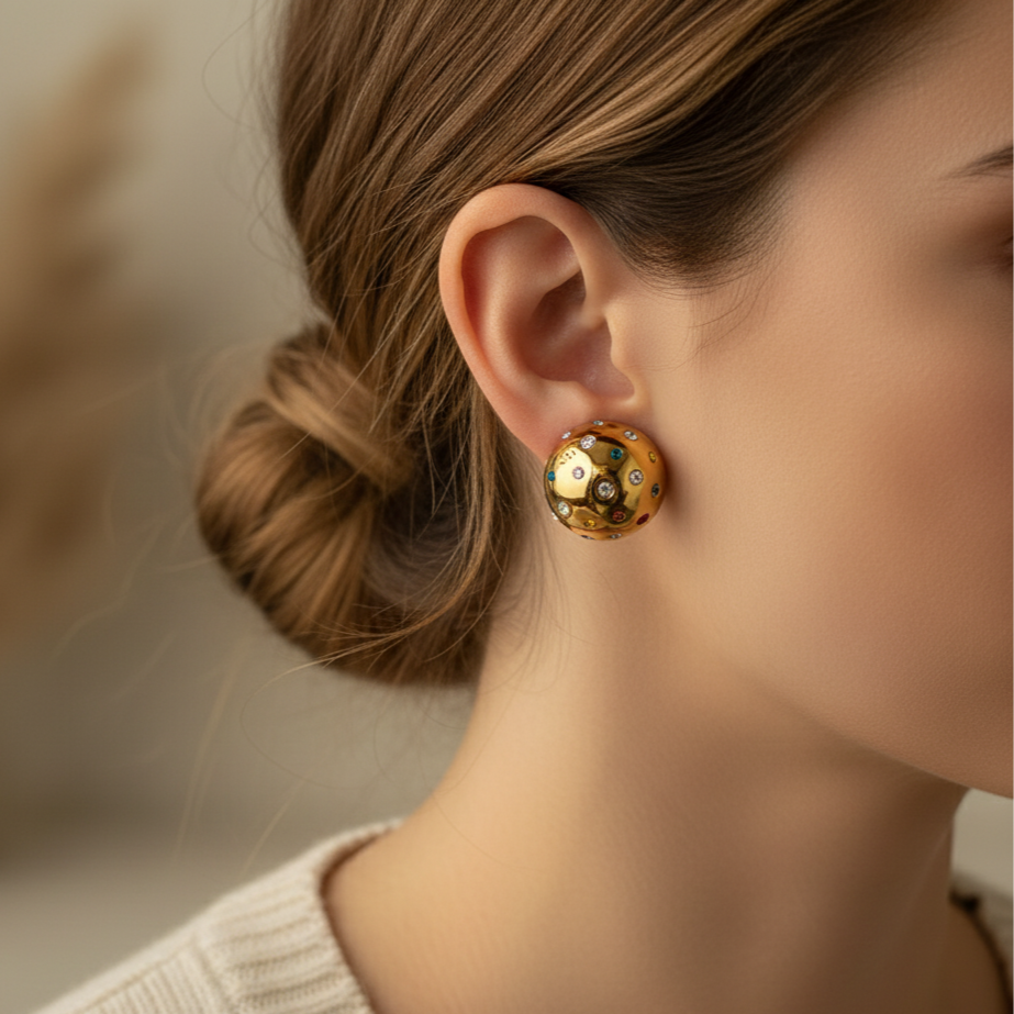 Confetti Globe Studs