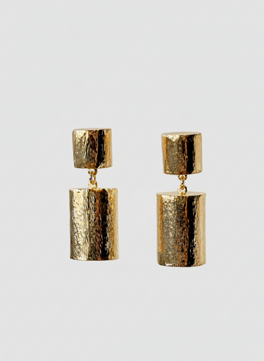 Cylinder Drop Earrings