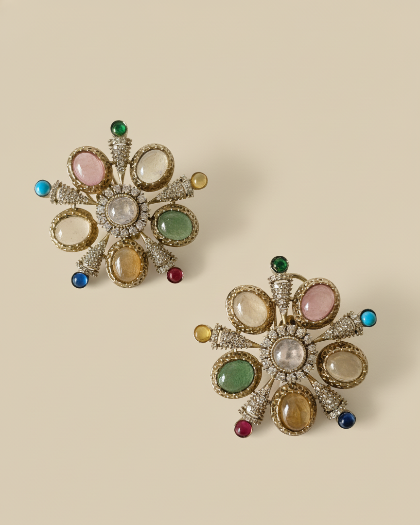 Pankhuri Multi-Stone Studs