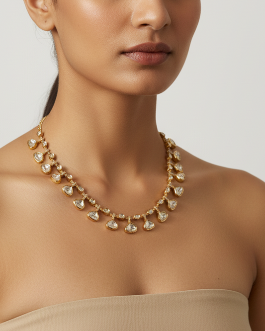 Polki Dewdrops Necklace Set