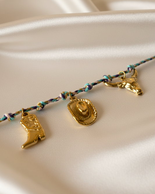 Braided Trail Charm Bracelet