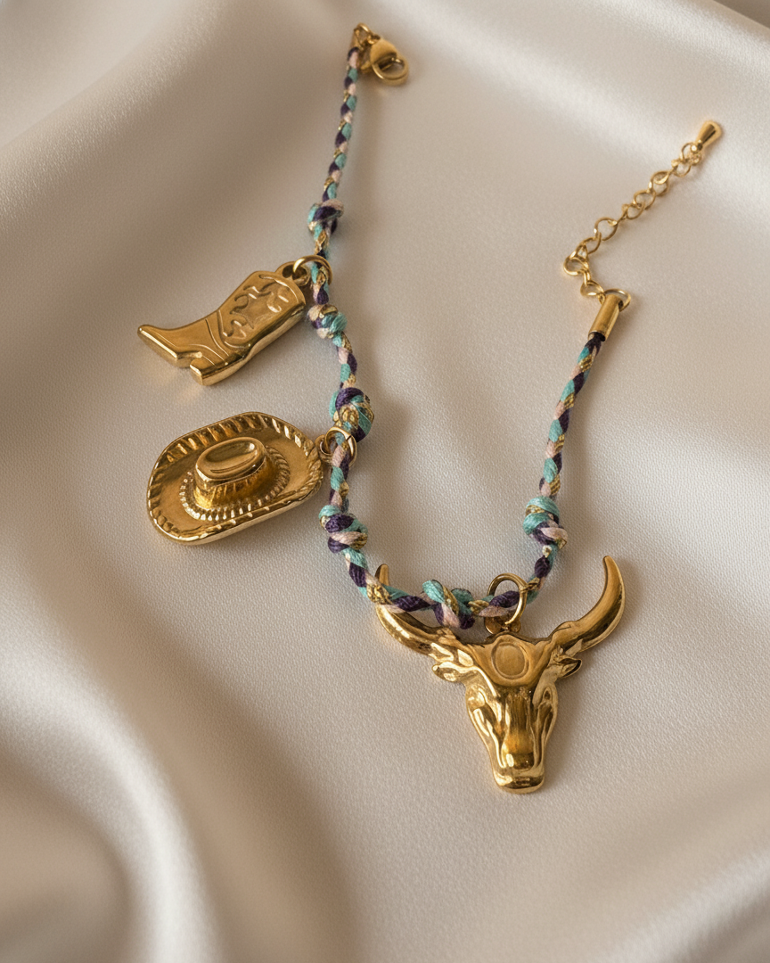 Braided Trail Charm Bracelet