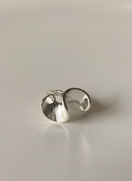 Chrome Swirl Ring