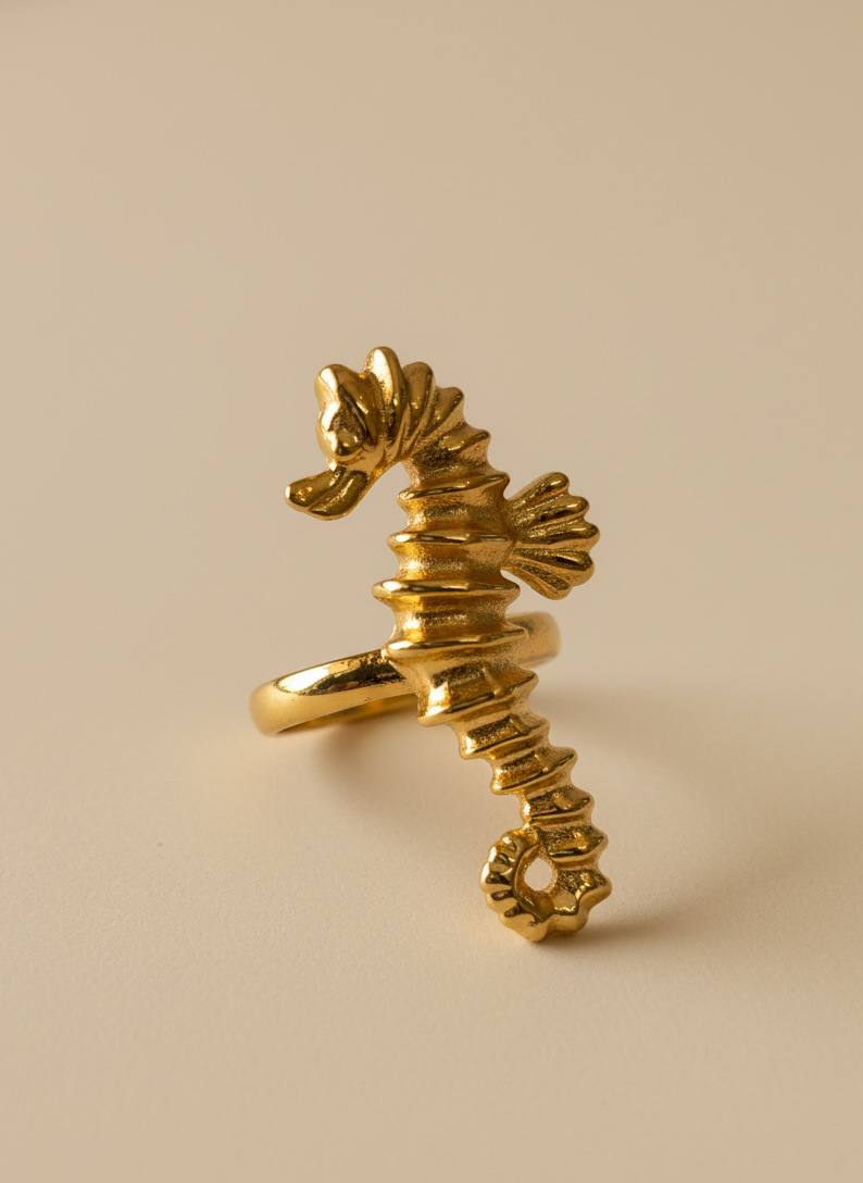 Seahorse Serenity Ring