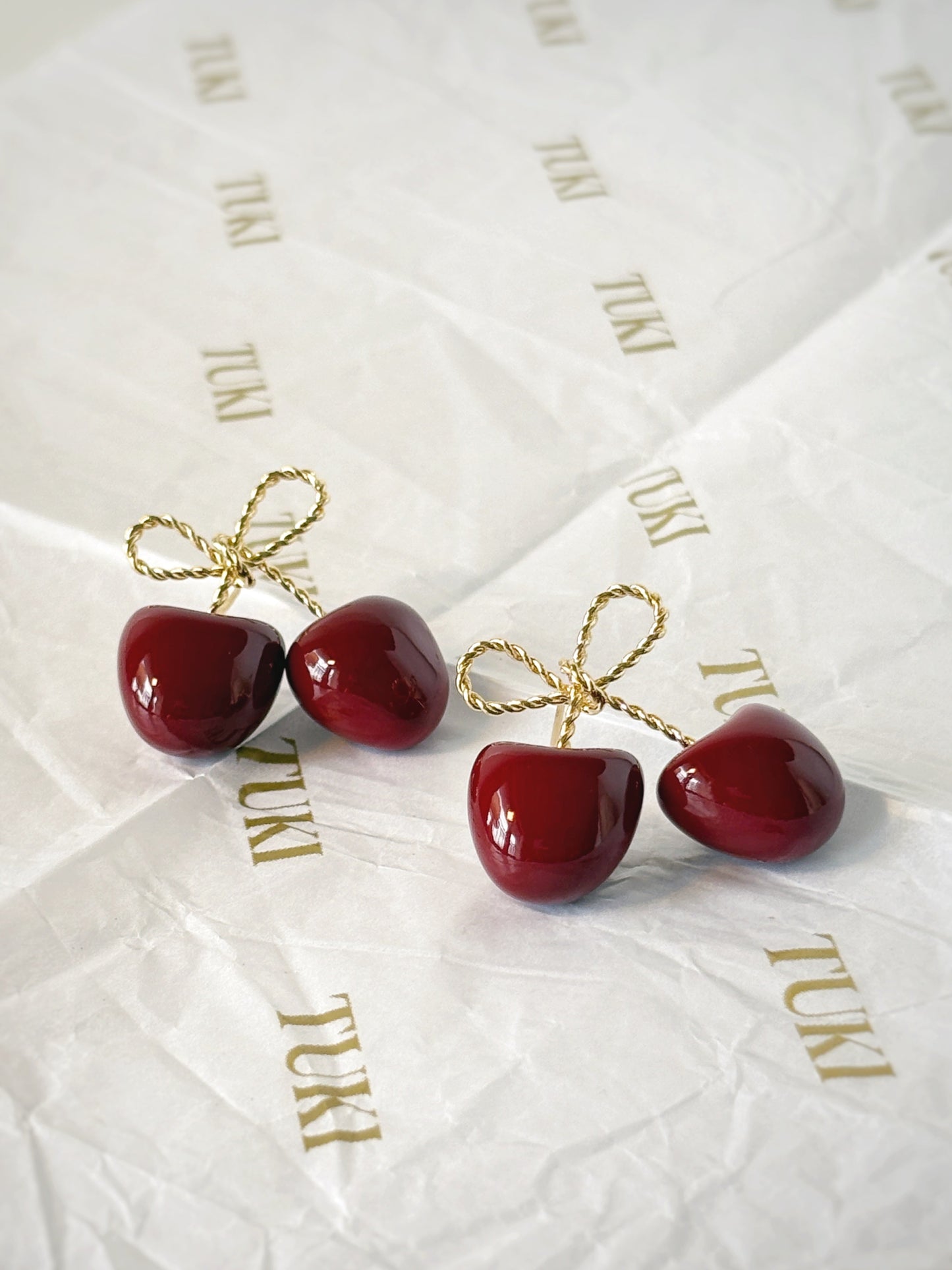 Maraschino Bow Earrings