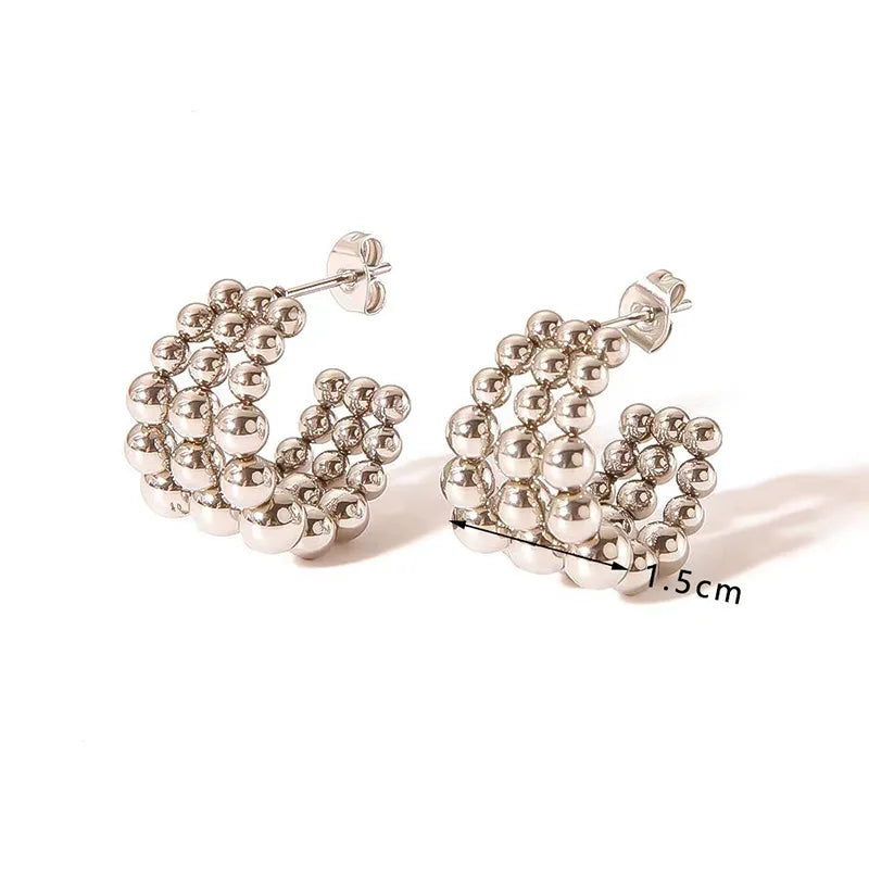 Olivia Beaded Hoops