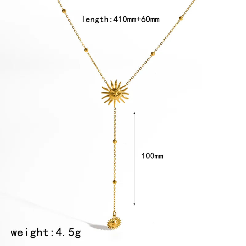 Clara Sunburst Y-Necklace