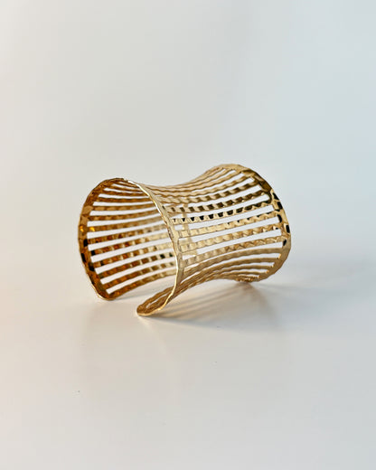 Gold bracelet cuff 