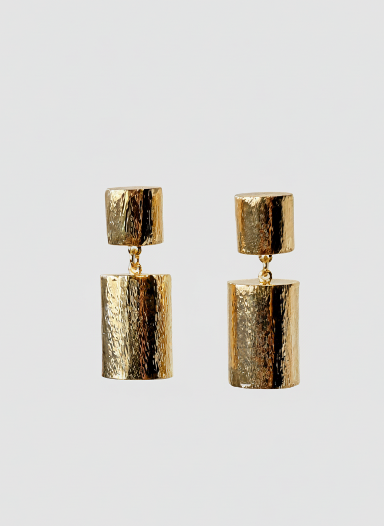 Cylinder Drop Earrings