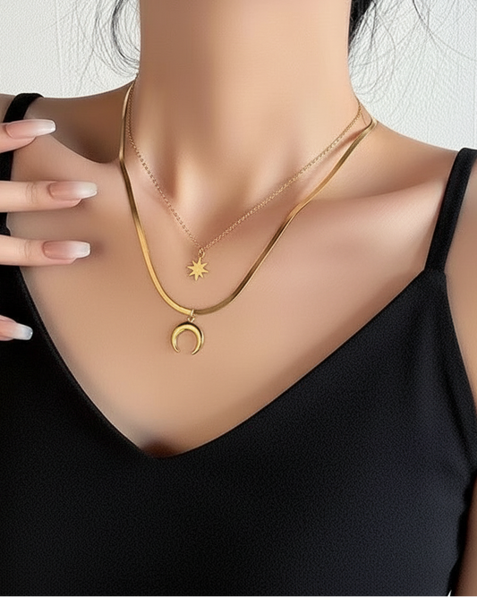 Ella Eclipse Layered Necklace