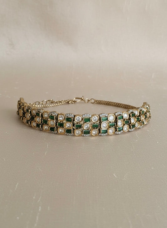 Emerald Jaali Choker Set