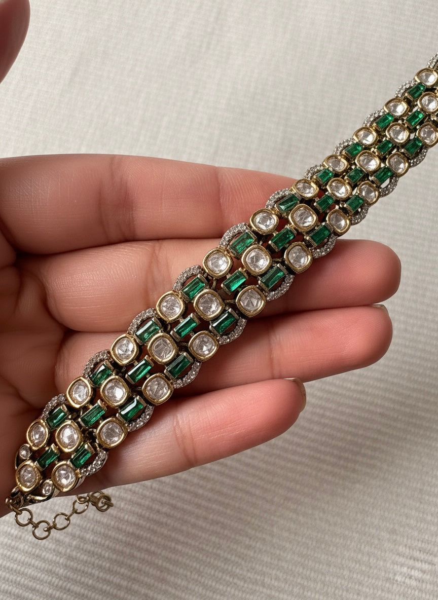 Emerald Jaali Choker Set