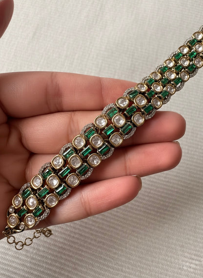 Emerald Jaali Choker Set
