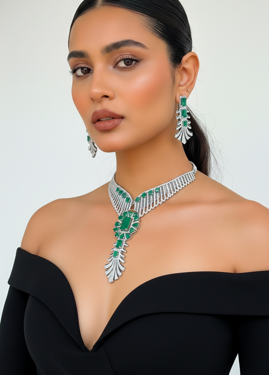 Emerald Wing Collar Set