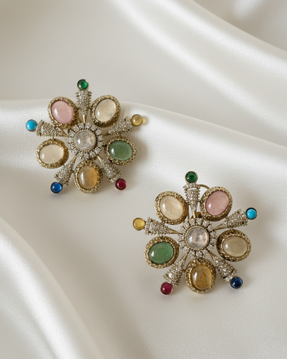 Pankhuri Multi-Stone Studs