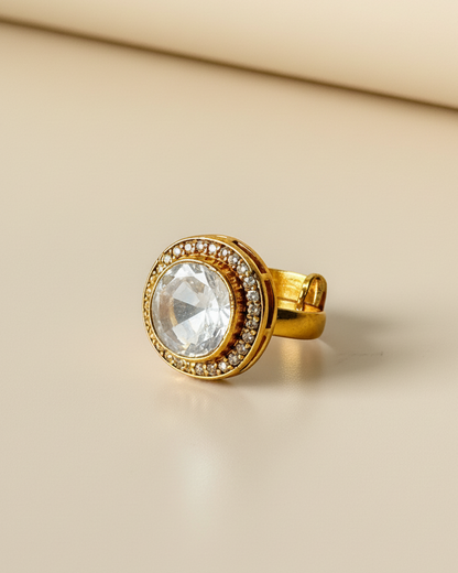 Empress Moissanite Polki Ring