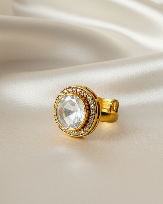 Empress Moissanite Polki Ring