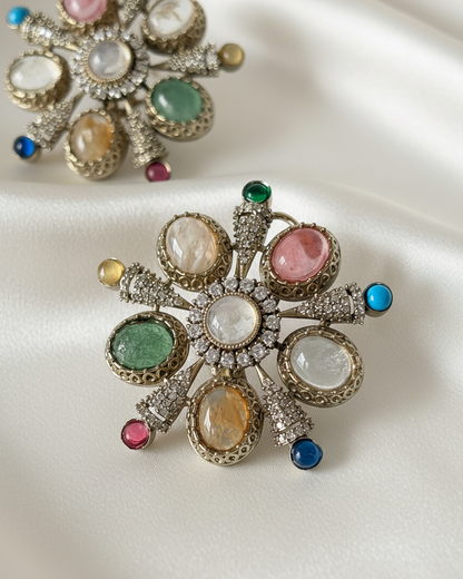 Pankhuri Multi-Stone Studs