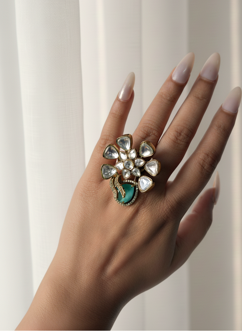Jharokha Polki Ring