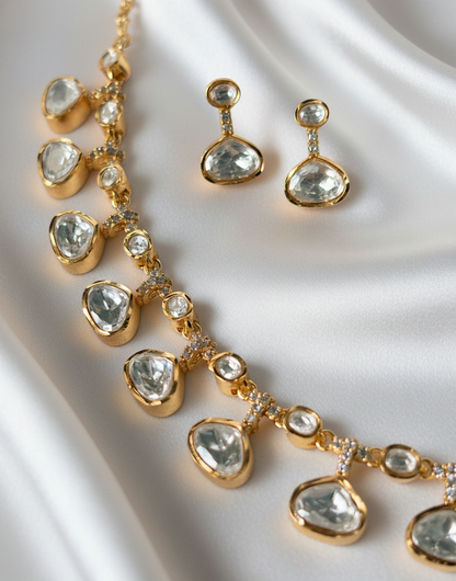 Polki Dewdrops Necklace Set