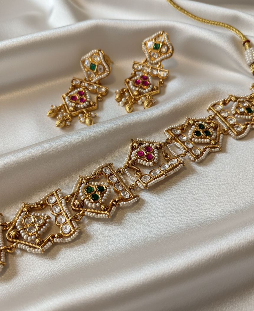 Jauhari Moti Choker Set