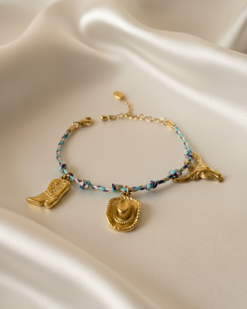 Braided Trail Charm Bracelet