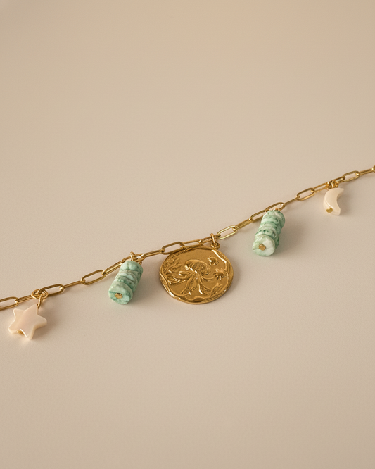 Earth & Sky Medallion Bracelet