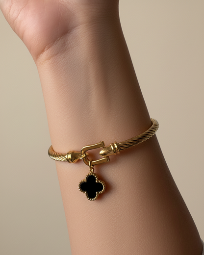 Fortune B&W Clover Bracelet