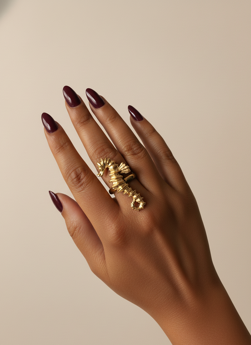 Seahorse Serenity Ring