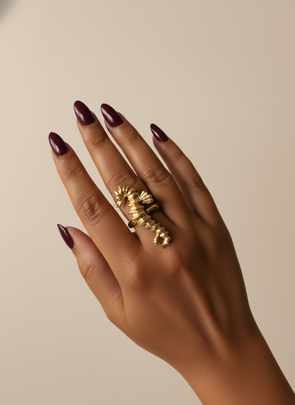 Seahorse Serenity Ring