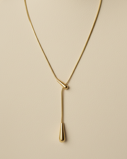 Golden Lariat Drop Necklace