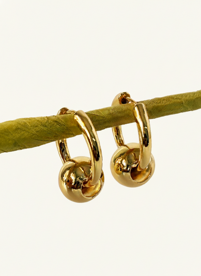 Golden Orb Hoops