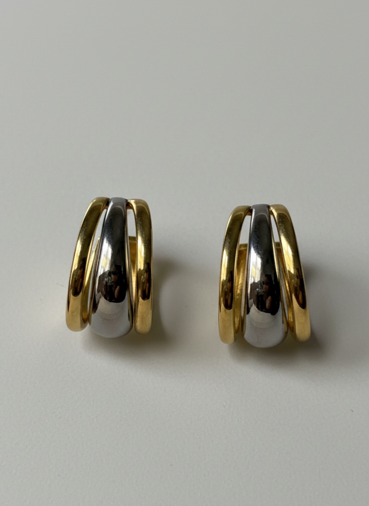 Duo-Chrome Stack Earrings