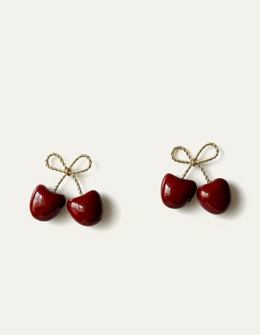 Maraschino Bow Earrings
