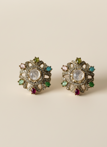Meenakari Flowerette Studs