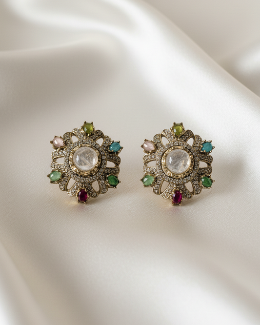 Meenakari Flowerette Studs