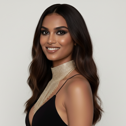 Liquid Gold Tassel Choker