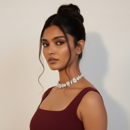 Mixed-Cut Crystal Choker