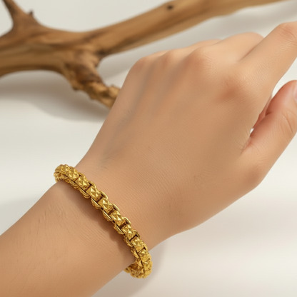 Golden Popcorn Chain Bracelet