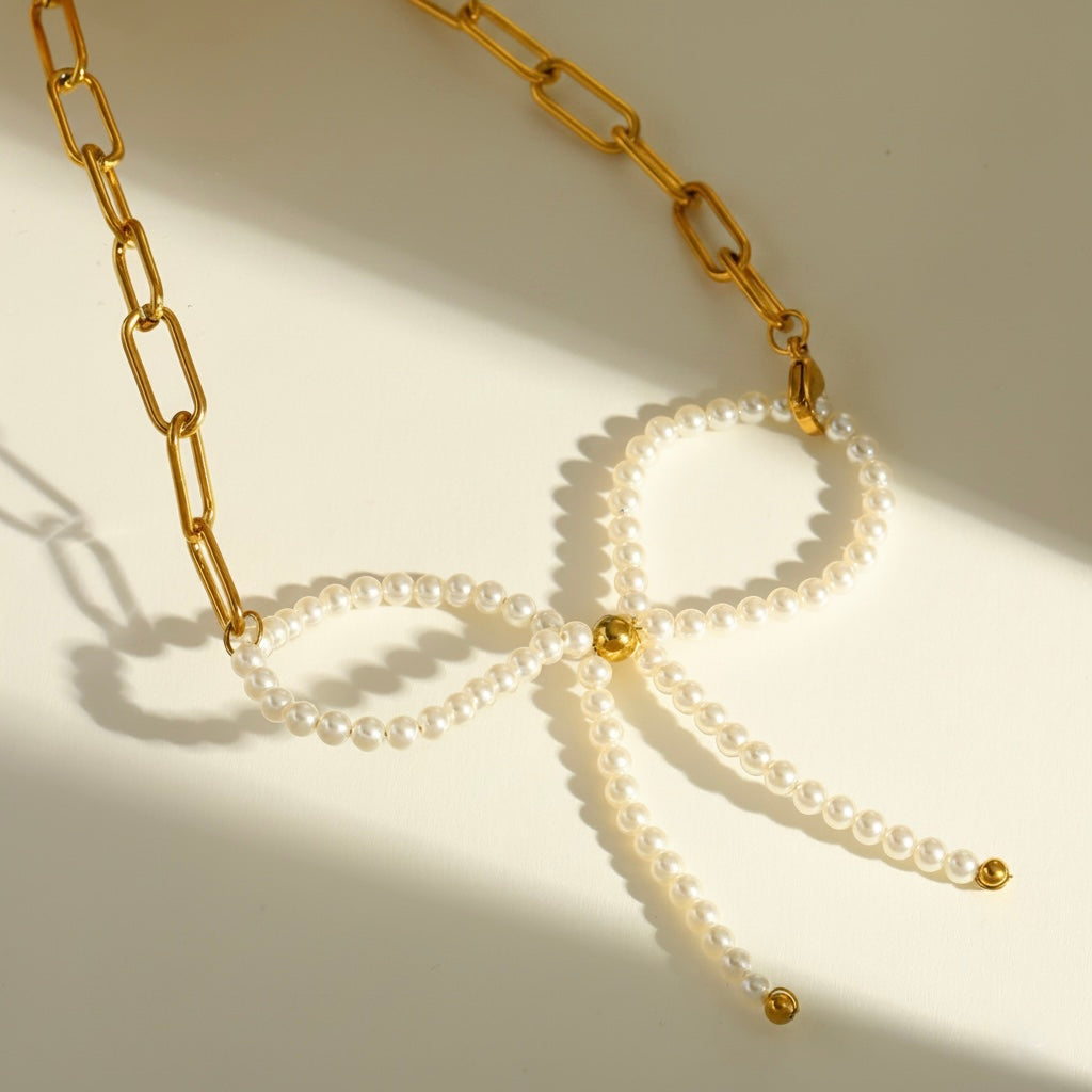 Genevieve Bow Necklace