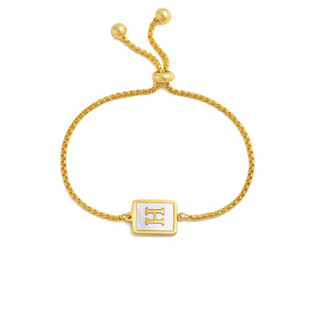 Shell Initial Bracelet (A to Z)