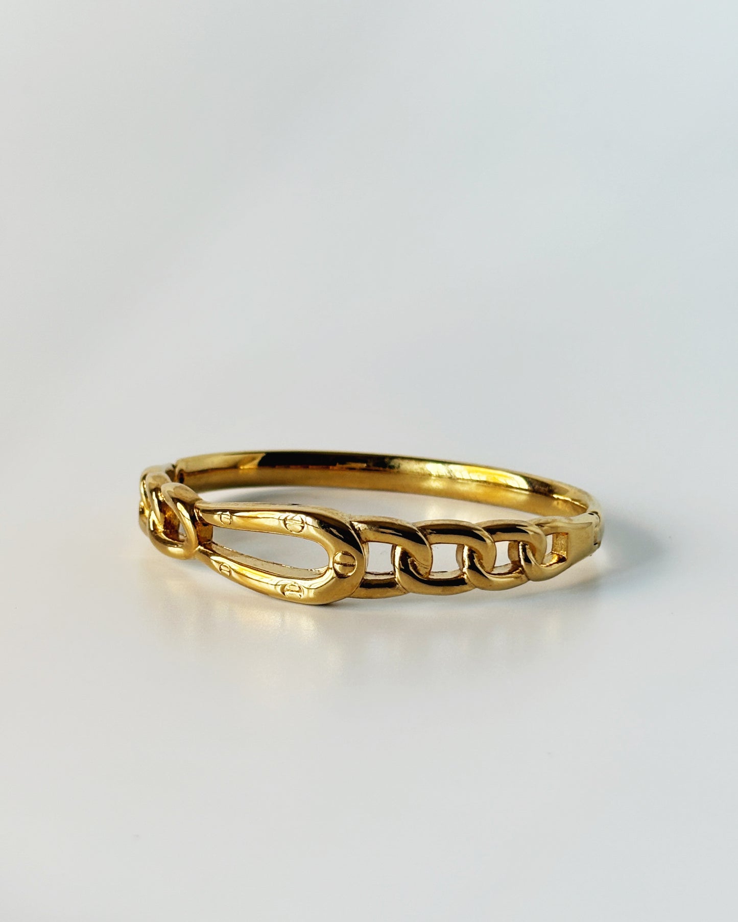 Gold chain-style cuff bracelet
