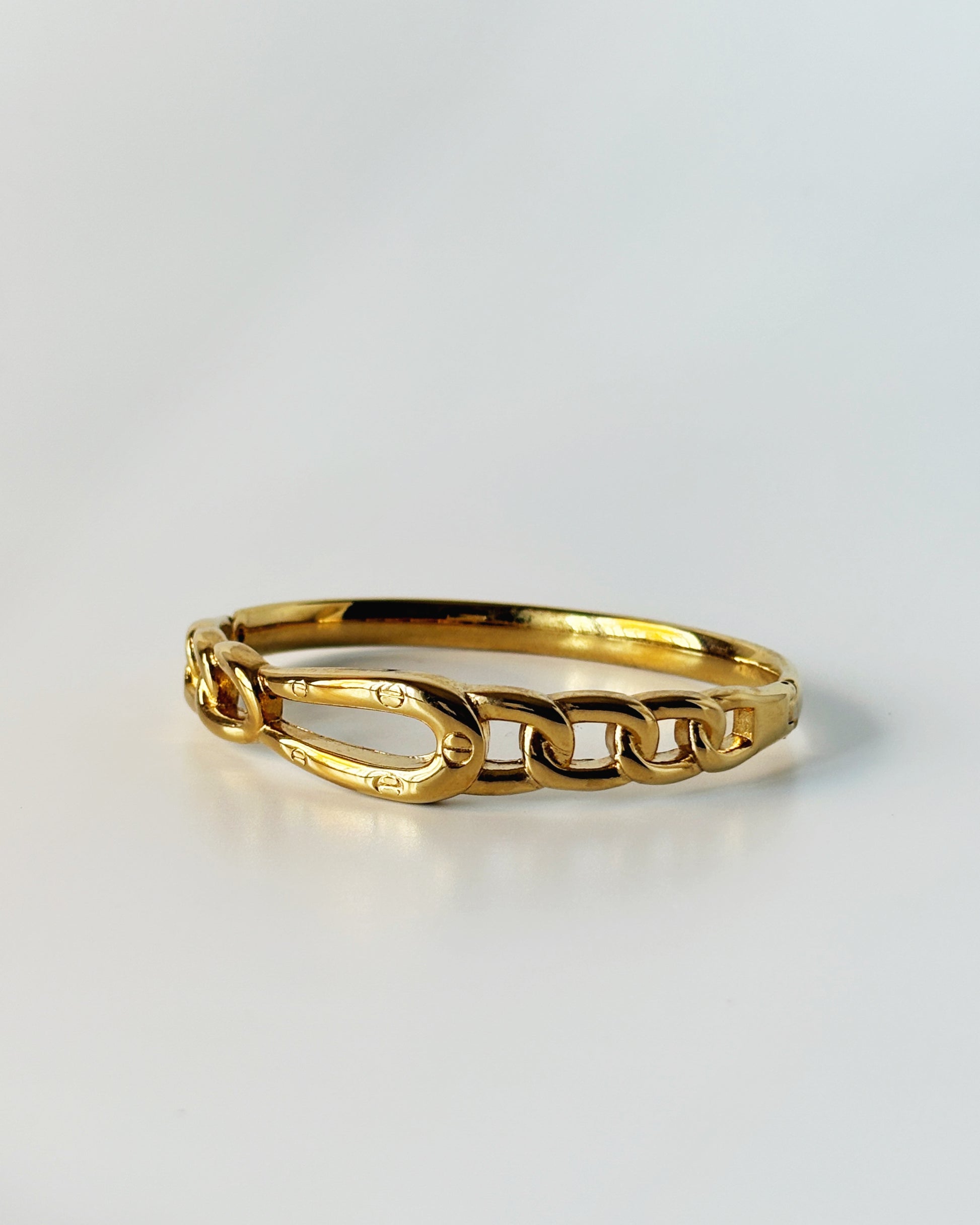Gold chain-style cuff bracelet