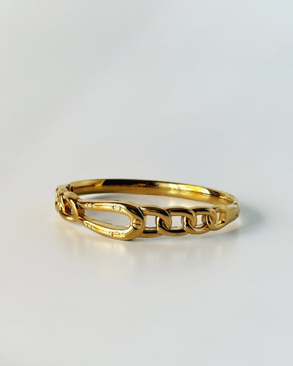 Gold chain-style cuff bracelet