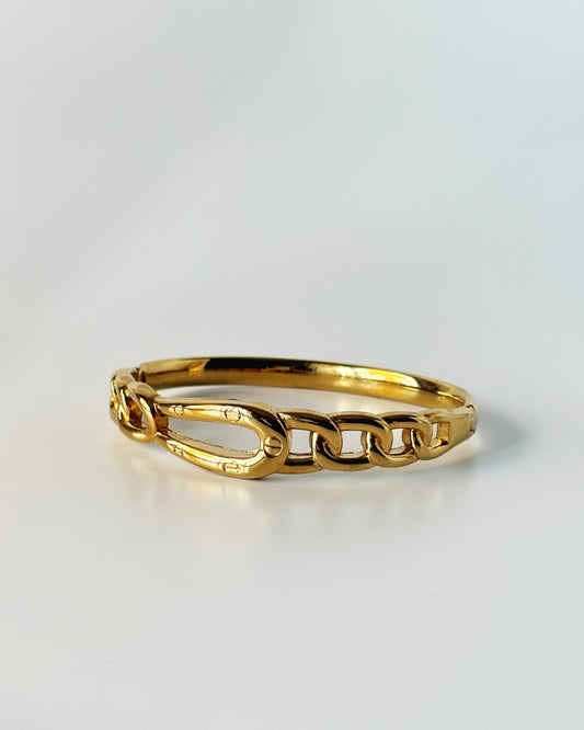 Gold chain-style cuff bracelet