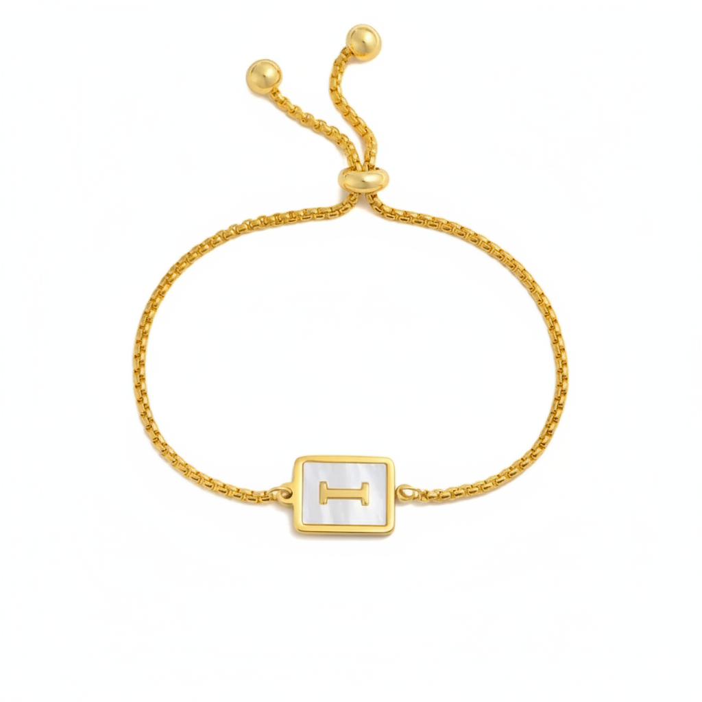 Shell Initial Bracelet (A to Z)