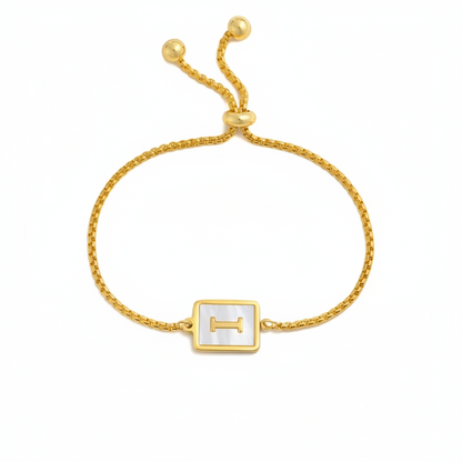 Shell Initial Bracelet (A to Z)