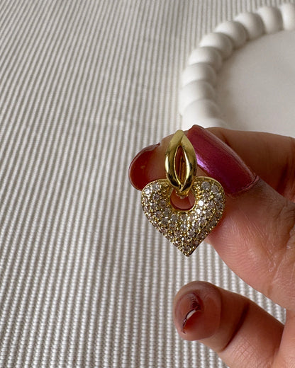 Riviera Huggie Heart Earrings