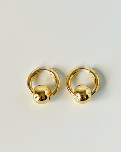 Golden Orb Hoops